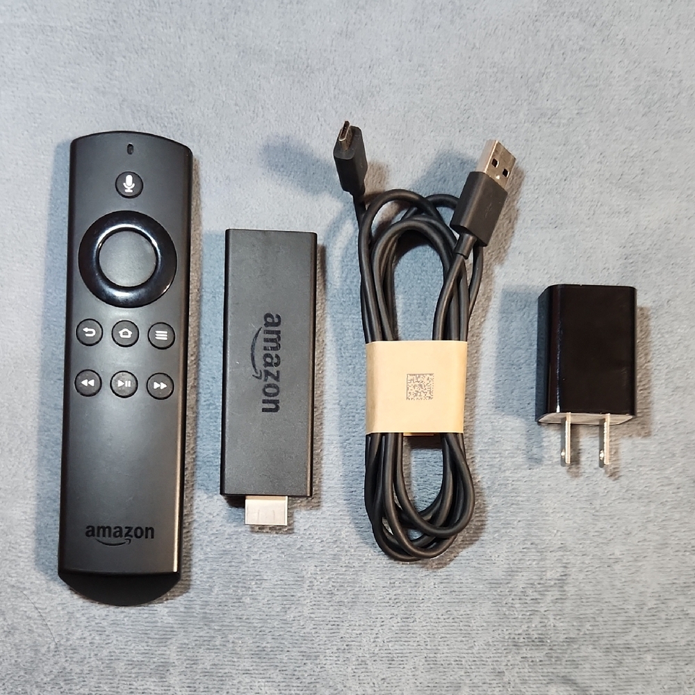 Amazon Fire TV Stick 2nd Gen (LY73PR) with Remote, USB Cable, & power adapter